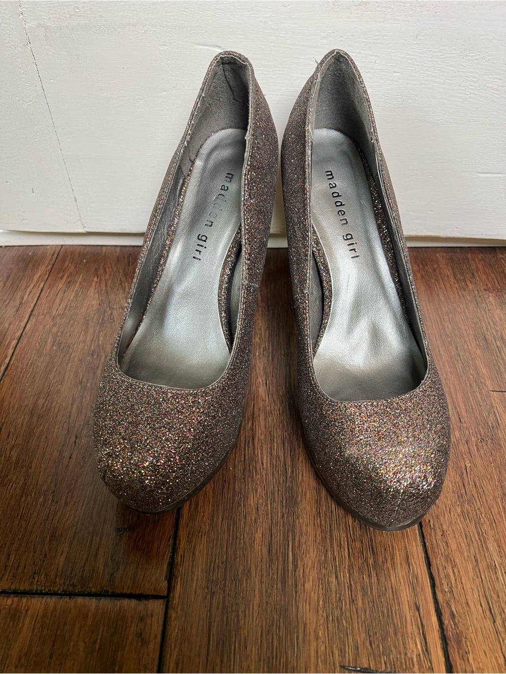Madden Girl Glitter Sparkle Platform Heels